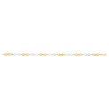 9ct Two Tone Gold 19cm Infinity Bracelet