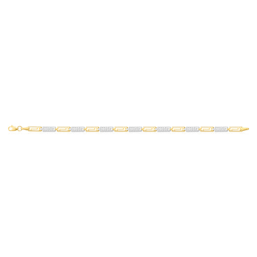 9ct Yellow Gold 19cm Diacut Fancy Bracelet