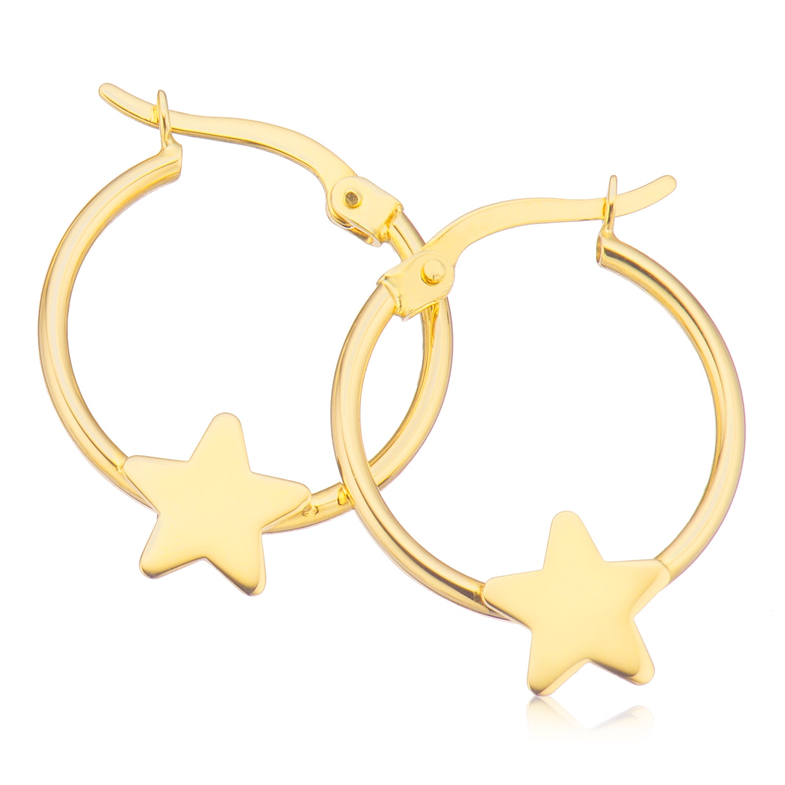 Double Pave Star Chain Drop Earrings | Sparkle Society