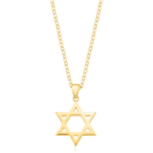 9ct Yellow Gold Star of David Pendant