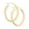 9ct Yellow Gold Oval 3x22x29mm Hoop Earrings
