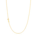 9ct Yellow Gold 45cm 40 Gauge 1:1 Figaro Chain