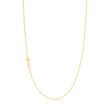 9ct Yellow Gold 50cm 40 Gauge 1:3 Figaro Chain