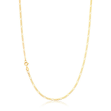 9ct Yellow Gold 50cm 60 Gauge 1:3 Figaro Chain