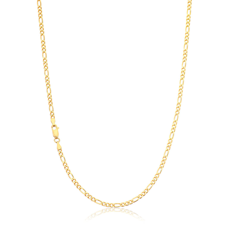 9ct Yellow Gold 55cm 80 Gauge 1:3 Figaro Chain