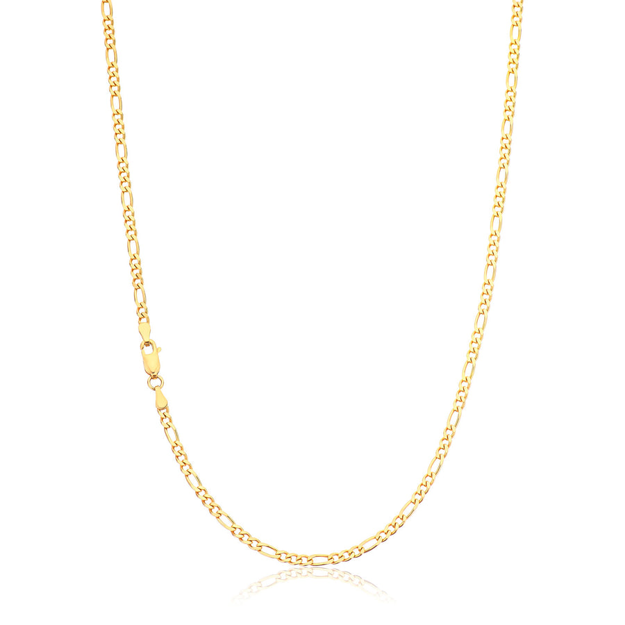 9ct Yellow Gold 55cm 80 Gauge 1:3 Figaro Chain