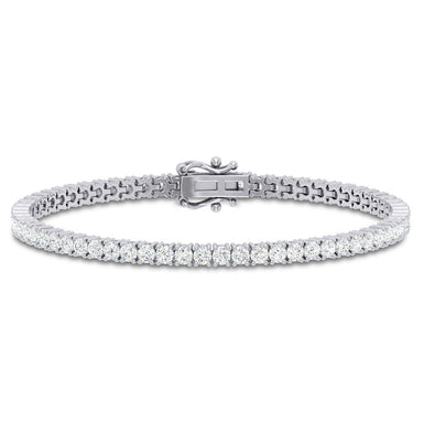 18ct White Gold 4.00 Carat tw Round Brilliant Cut Diamond Bracelet