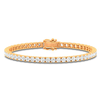 18ct Yellow Gold 6.00 Carat tw Round Brilliant Cut Diamond Bracelet