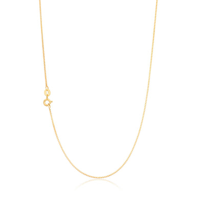 9ct Yellow Gold 45cm 17 Gauge Box Chain