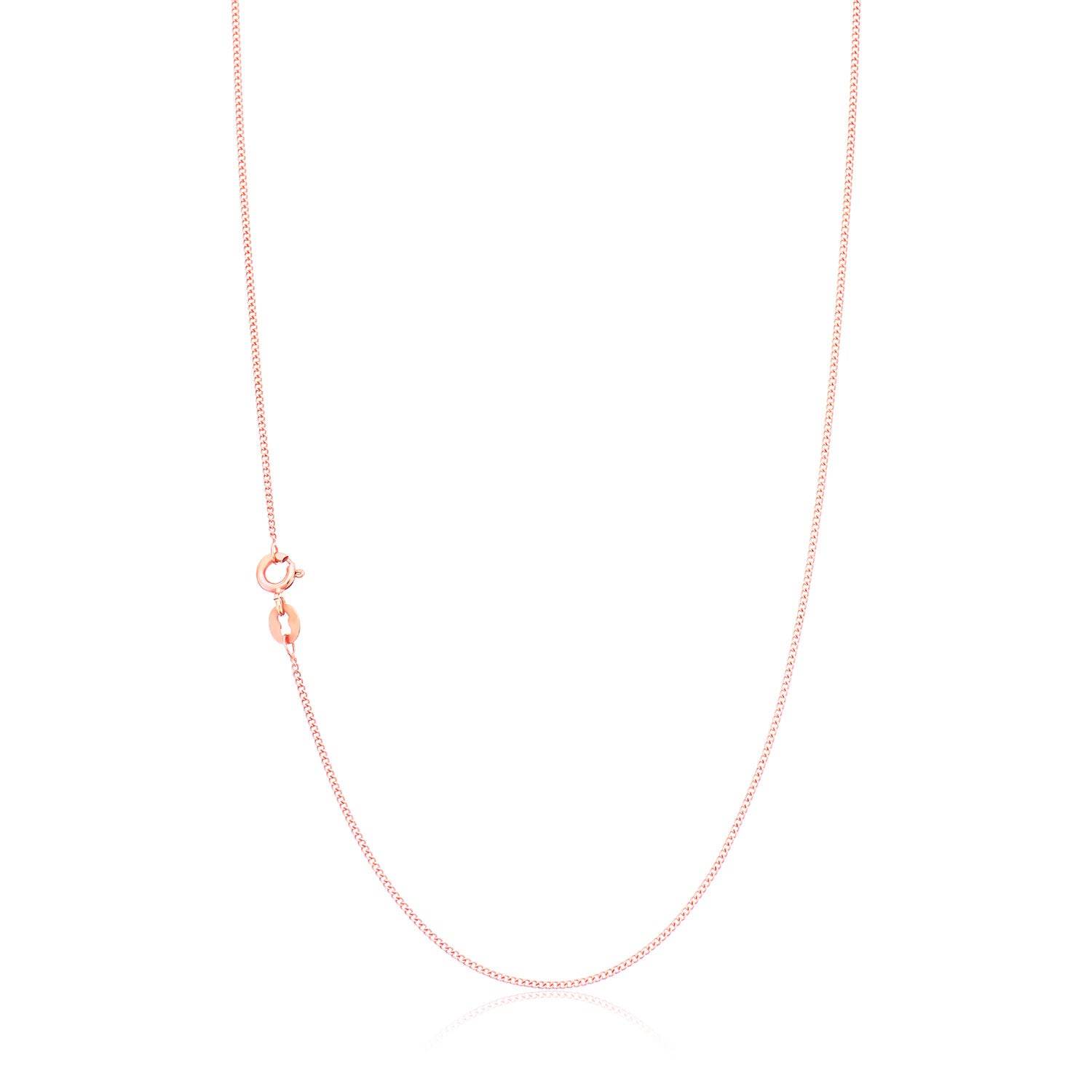 Rose gold online curb chain necklace