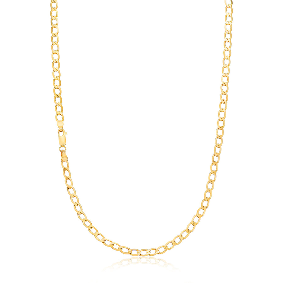 9ct Yellow Gold 55cm Long Curb 120 Gauge Chain