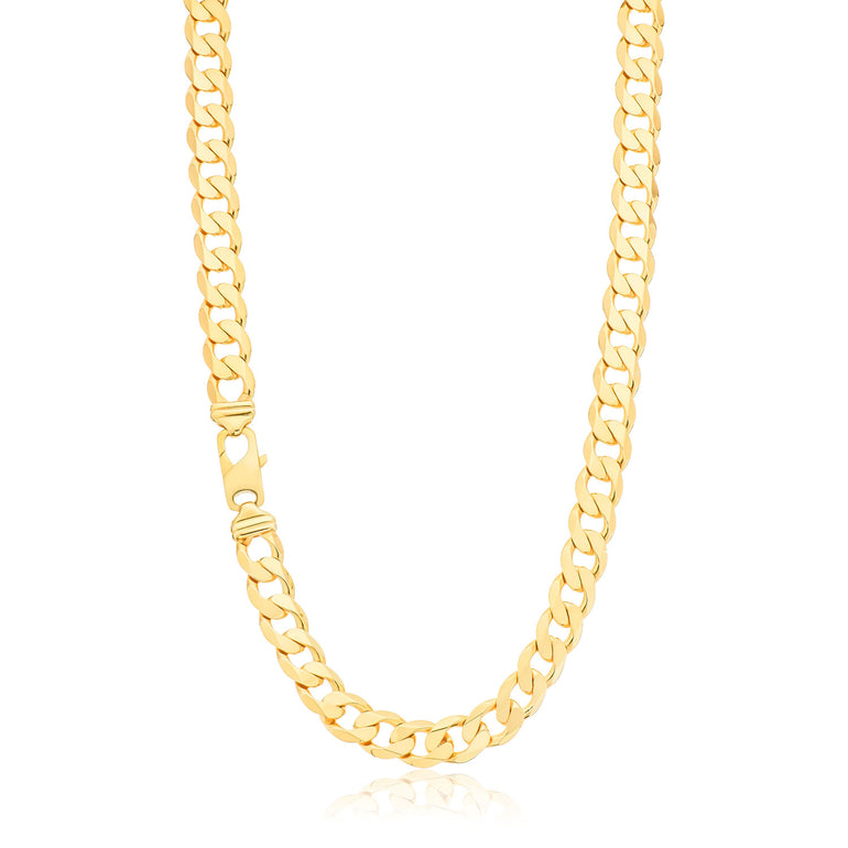 9ct Yellow Gold 60cm 300 Gauge Curb Chain