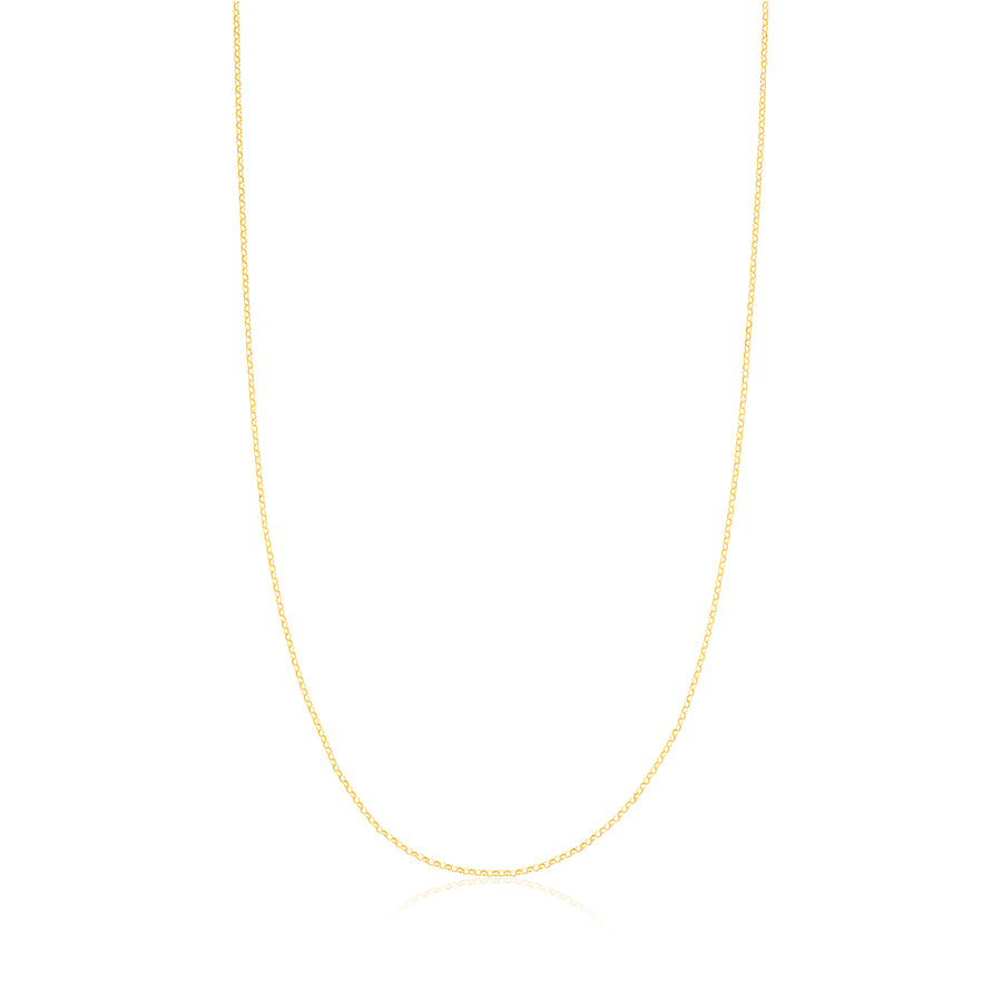 9ct Yellow Gold 40cm Round Belcher 35 Gauge Chain
