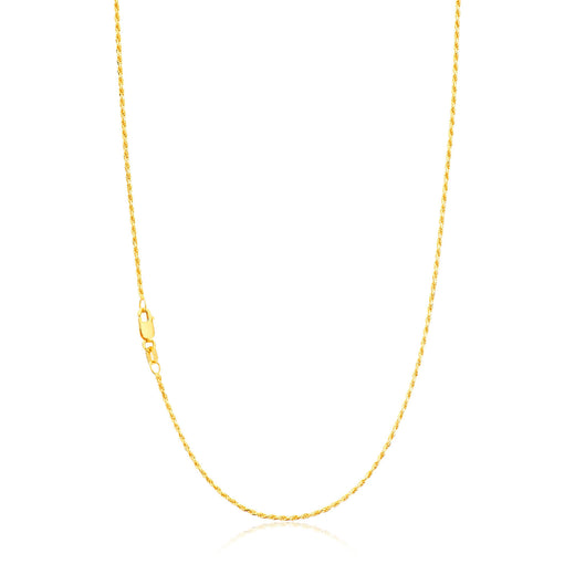 9ct Yellow Gold 50cm 30 Gauge Rope Chain