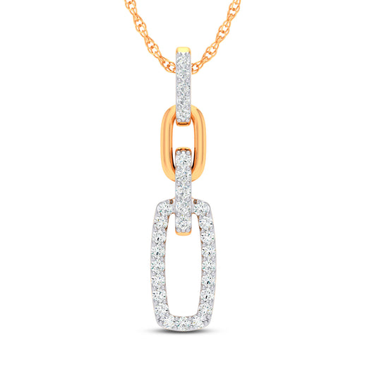 9ct Yellow Gold Round Brilliant Cut 0.12 carat tw Diamond Pendant