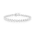 14ct White Gold 3.20 Carat tw Round Brilliant Cut Diamond Bracelet