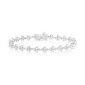 14ct White Gold 3.09 Carat tw Round Brilliant Cut Diamond Bracelet