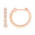 14ct Rose Gold 0.24 Carat tw Round Brilliant Cut Diamond Earrings