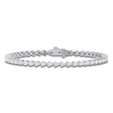 18ct White Gold 2.35 Carat tw Pear Cut Diamond Bracelet