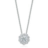 Halo 18ct White Gold Round Brilliant Cut 0.50 ctw Certified Diamond Pendant