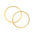 9ct Yellow Gold 13mm Polished Sleeper Hoop Earrings