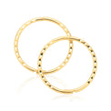 9ct Yellow Gold 13mm Diacut Sleeper Hoop Earrings