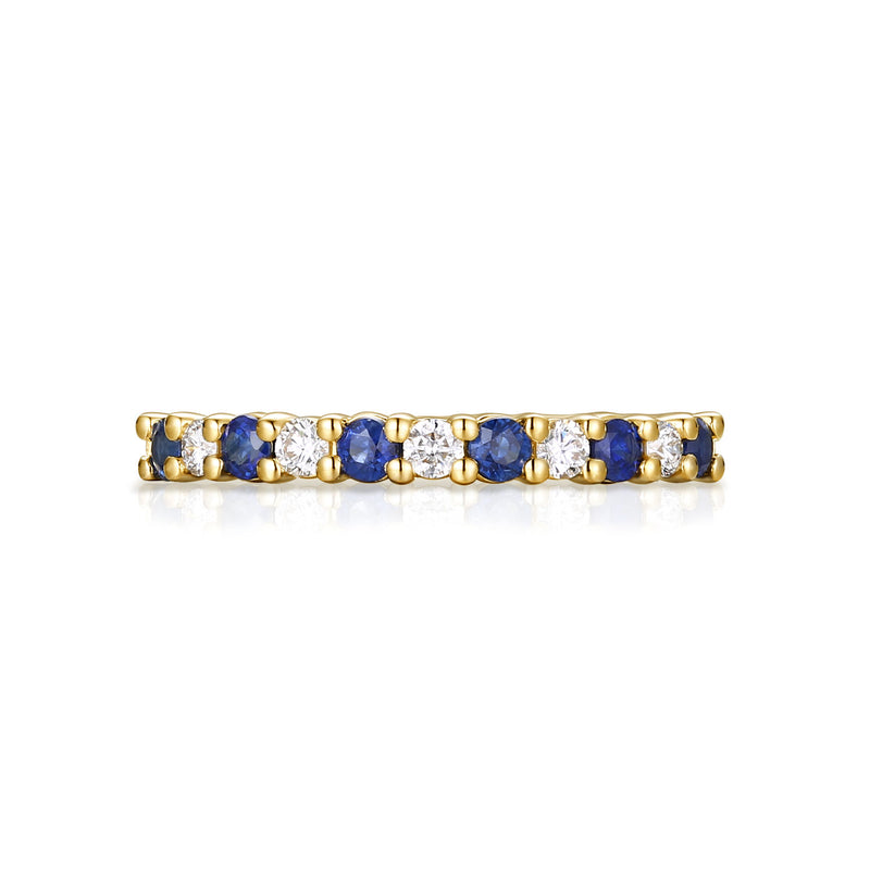 9ct Yellow Gold Round Cut 2.25mm Sapphire 0.15 Carat tw Ring