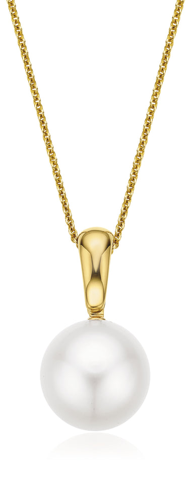 Perla by Autore 18ct Yellow Gold 12mm White South Sea Pearl Pendant