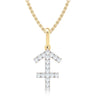 9ct Yellow Gold Round Brilliant Cut 0.15 Carat tw of Diamonds Sagittarius Pendant