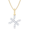 9ct Yellow Gold Round Brilliant Cut 0.15 Carat tw Pisces Pendant
