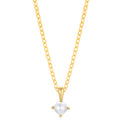 9ct Yellow Gold Round Cut 3.5mm White Fresh Water Pearl June Pendant