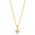 9ct Yellow Gold Round Cut 3.5 mm Peridot August Pendant