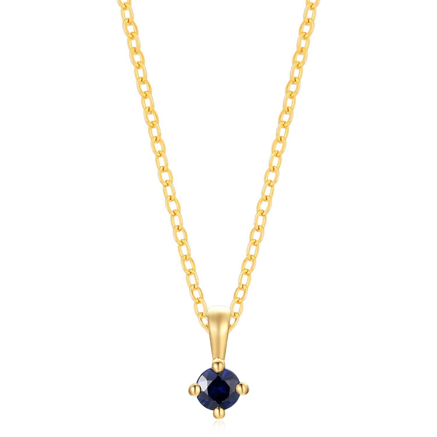 Yellow gold on sale sapphire pendant