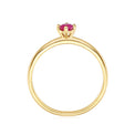 9ct Yellow Gold Round Cut 3.5mm Natural Ruby July Ring