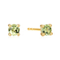 9ct Yellow Gold Round Cut 3.5 mm Peridot August Earrings