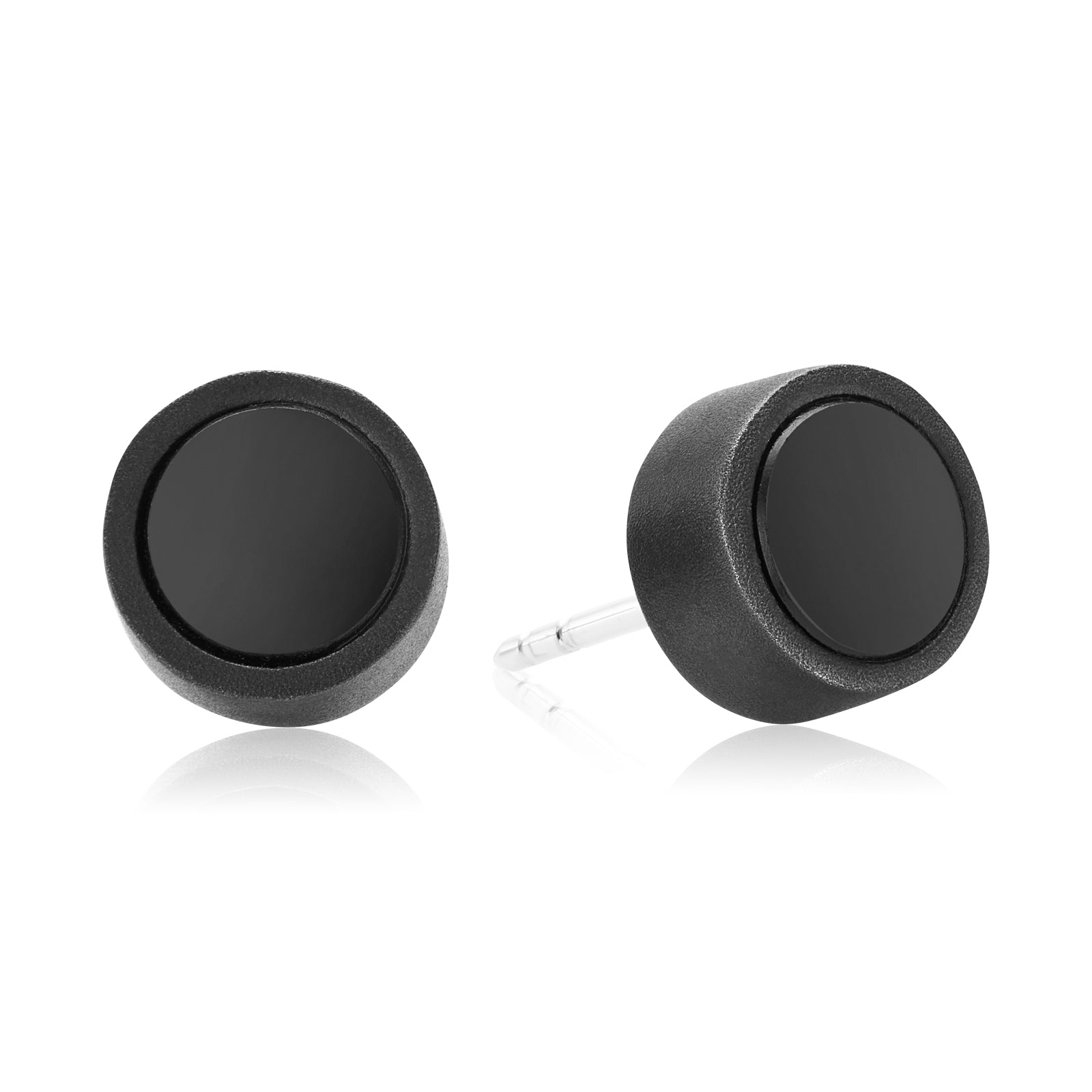 Vera Wang Love Sterling Silver Onyx Earrings