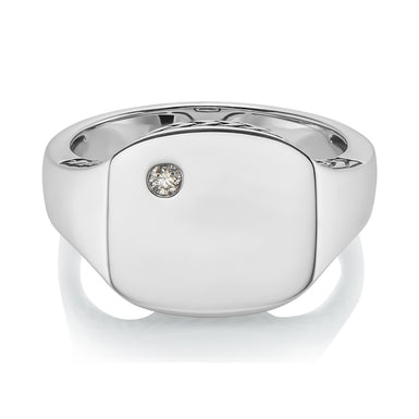 Vera Wang Love Sterling Silver Round Cut 0.05 Carat tw Diamond Ring