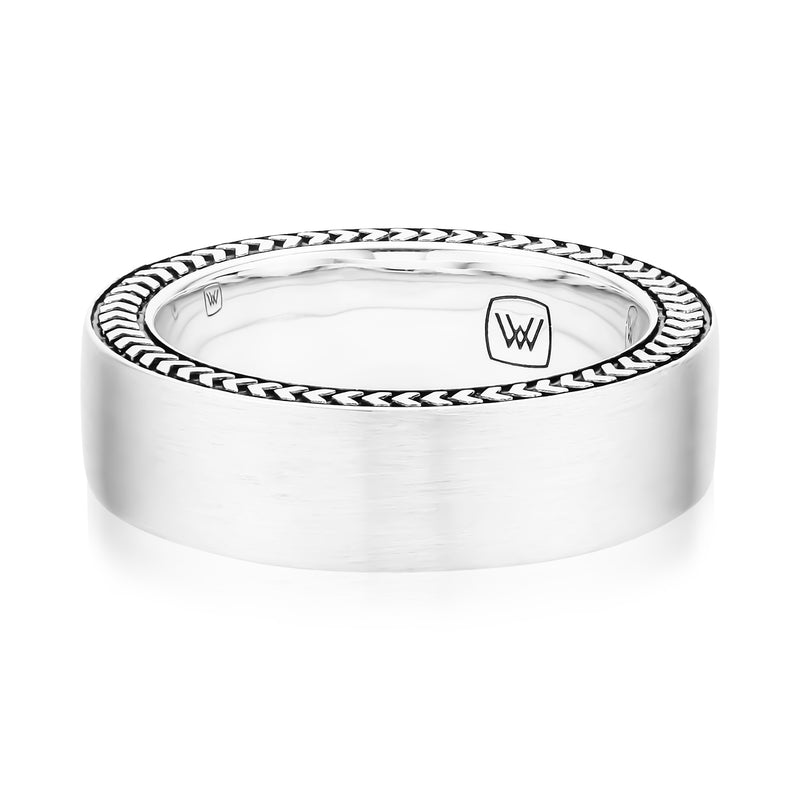 Vera Wang Love Sterling Silver Men's Ring