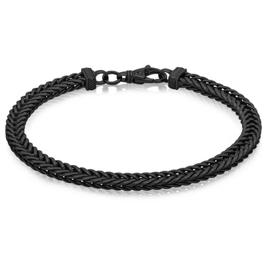 Vera Wang Love Sterling Silver 21.5 cm Foxtail Black Rhodium Bracelet