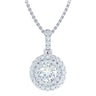 18ct White Gold Round Cut 0.50 Carat tw Diamond 120 Facet Pendant - Limited Edition