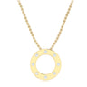 9ct Yellow Gold Round Cut 0.15 Carat tw Diamond Circle Pendant