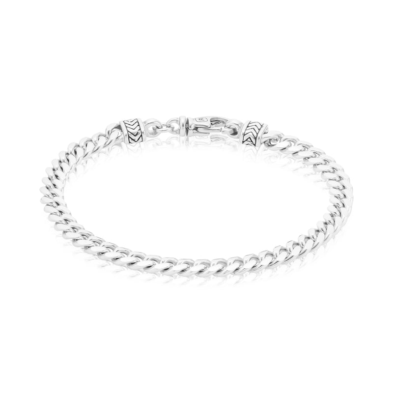 Vera Wang Sterling Silver 22cm Cuban Link Bracelet