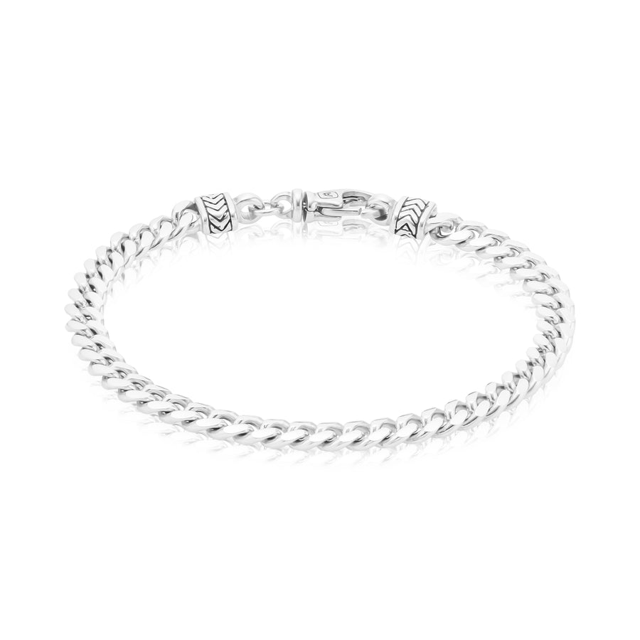 Vera Wang Sterling Silver 22cm Cuban Link Bracelet