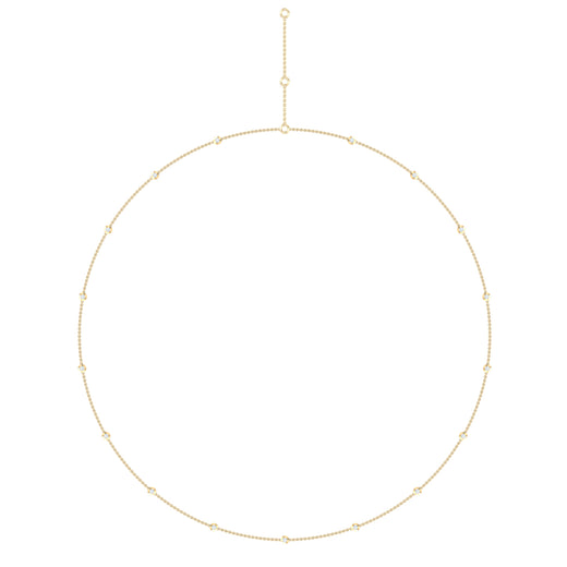 9ct Yellow Gold Round Cut 0.50 Carat tw White Diamond Necklace