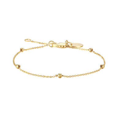 9ct Yellow Gold 16cm Ball Disc Children's Bracelet