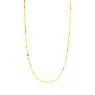 9ct Yellow Gold 45cm Flat Link Necklace
