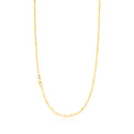 9ct Yellow Gold 45cm Flat Link Necklace