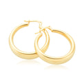 9ct Yellow Gold 22mm Creole Hoop Earrings