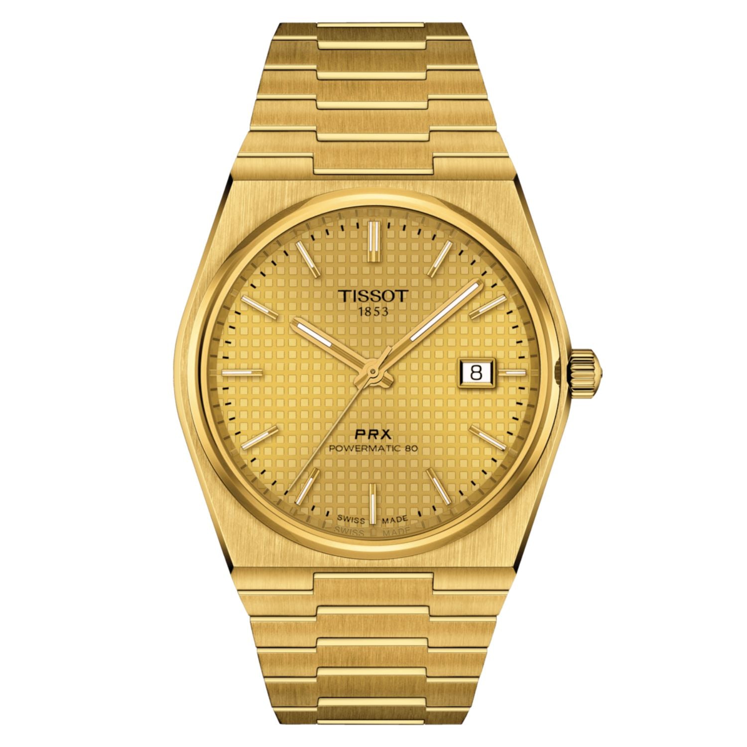 Tissot T137.407.33.021.00 gold-coloured watch front view