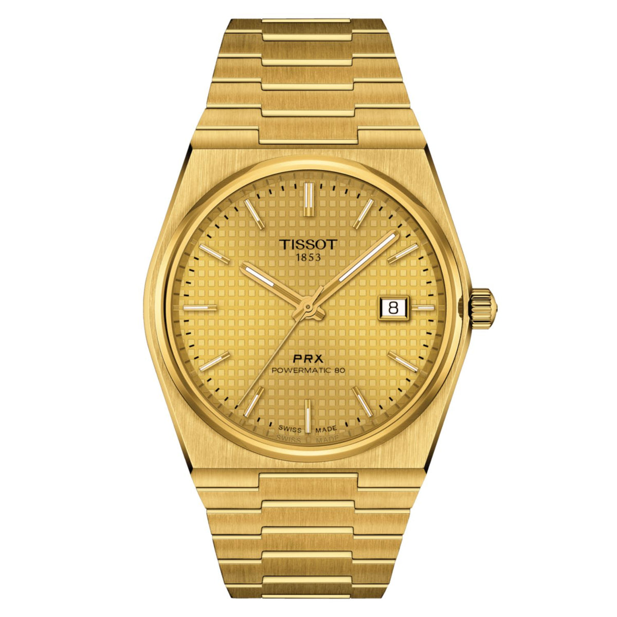 Tissot T137.407.33.021.00 gold-coloured watch front view